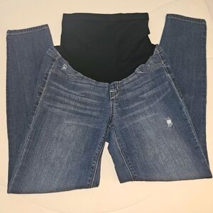 1822 Denim Ankle Skinny Maternity Jeans Distressed Size 6/28